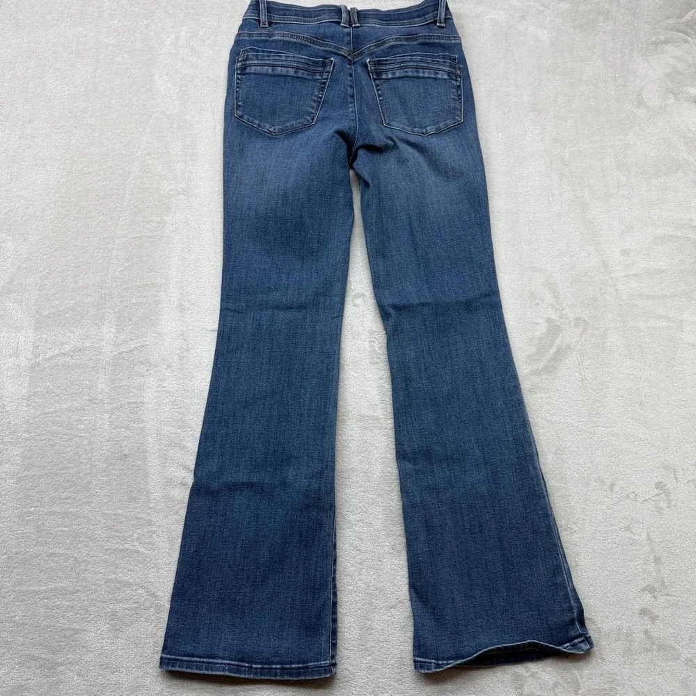 Democracy Jeans‎ Women's 4 Flare Boho Blue Distressed Ab Technology Casual Denim